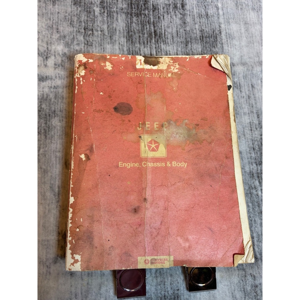 1989 Jeep Service Manual Engine Chassis Body Chrysler Motors 81-370-9045 Vintage